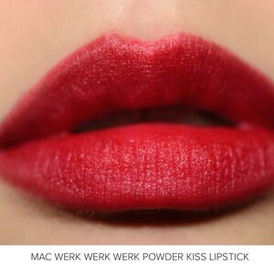 NWT MAC FULL SIZE WERK WERK WERK POWDER KISS LIPSTICK NEW in BOX